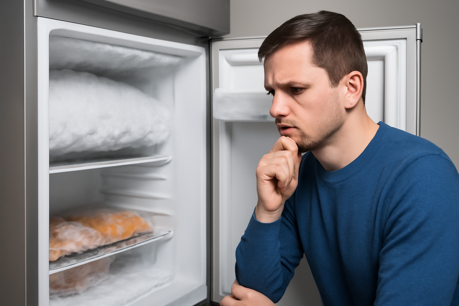 Imagem ilustrativa: Freezer forma gelo em excesso: causas, verificações seguras e quando consertar
