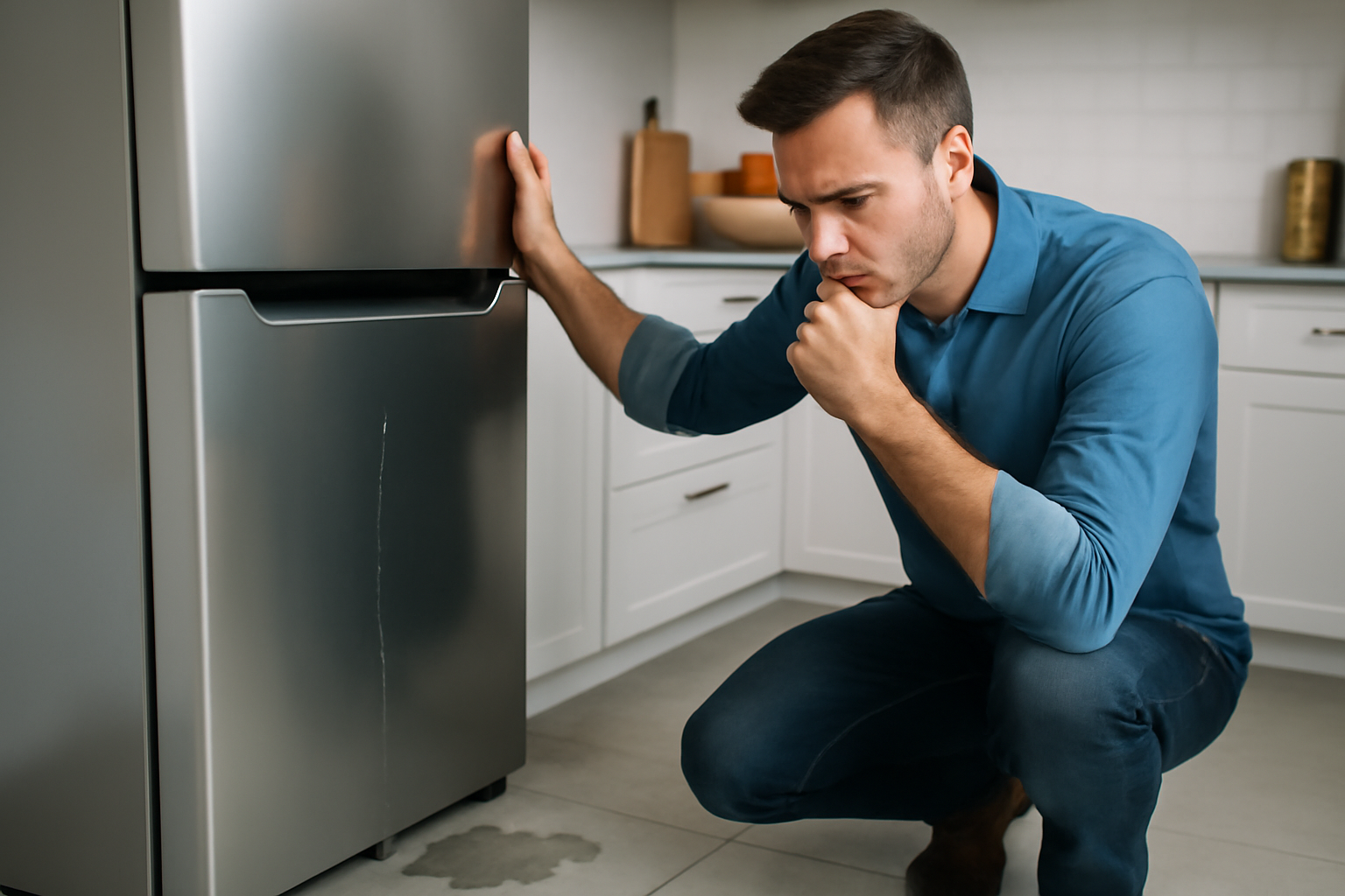 Imagem ilustrativa: Geladeira vazando água: causas comuns, o que verificar e quando chamar assistência